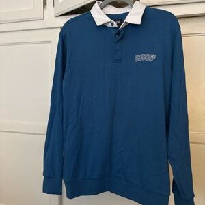 Ripndip Blue Polo with White Collar